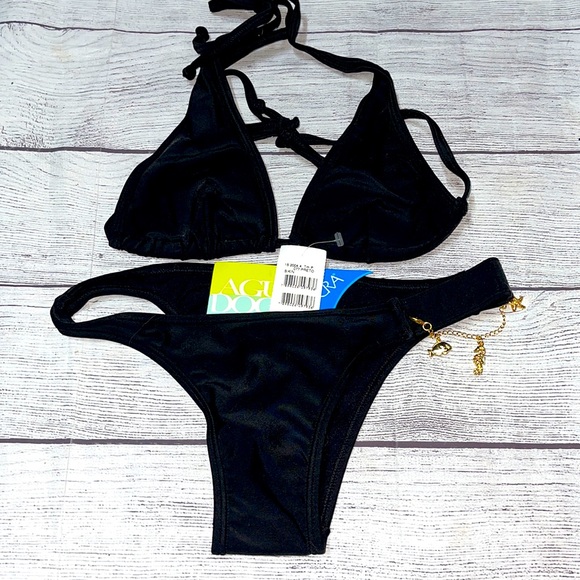 🎉HP🎉Black Bikini w/Charms Size Petite Small - Picture 2 of 8